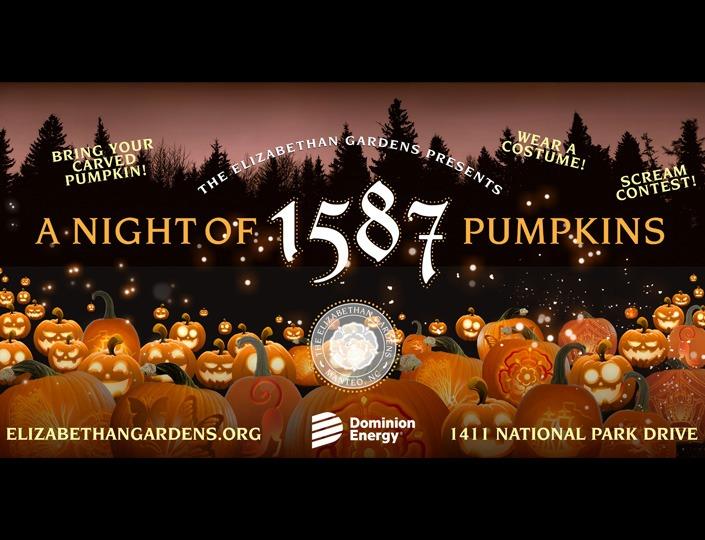 A Night of 1587 Pumpkins, Elizabethan Gardens in Manteo