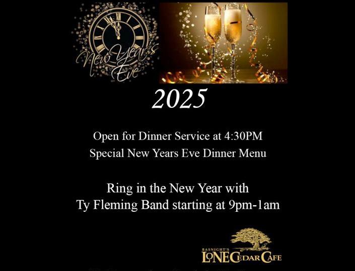Lone Cedar Cafe New Years Eve Dinner